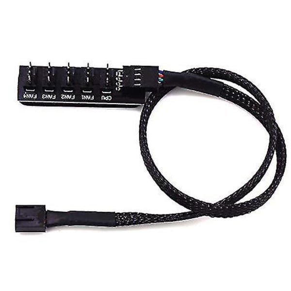 4-pin Pwm fläktströmförsörjningskabel 1 till 5 Splitter 5 Way PC-fodral
