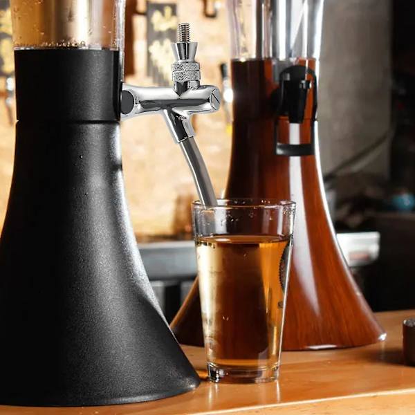 Justerbar fadølhanekran G5/8 stamme Home Brew ølfadshane-sølv