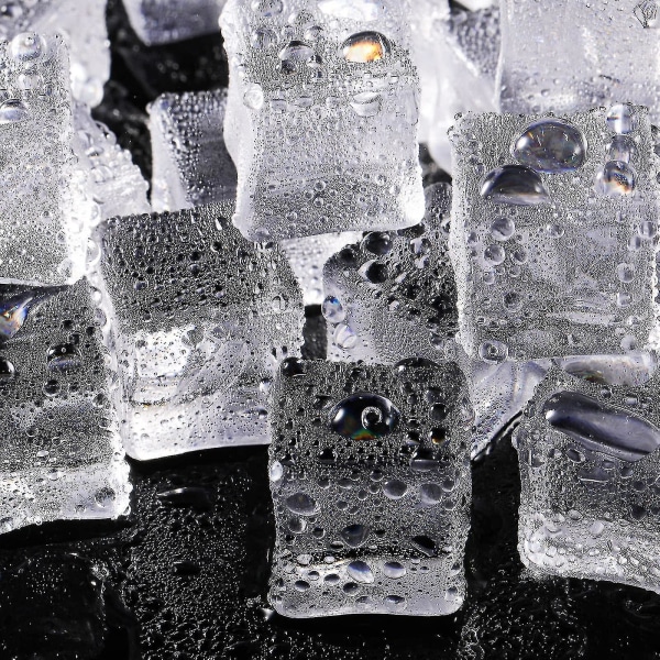 100 stycken klara falska iskuber fyrkantiga akrylädelstenar akryl klara isstenar falska isbitar display bröllopsvisningsvas