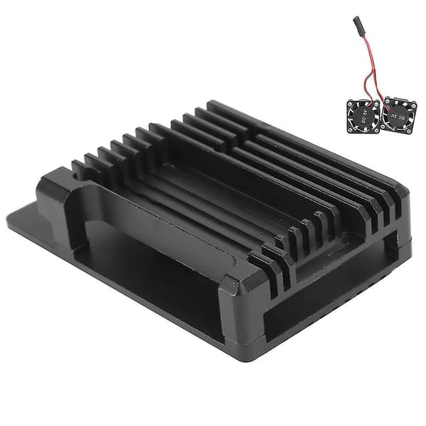 Skyddande låda i aluminiumlegering för Raspberry Pi 3 B Typ 2b 3b Chassi Kylfläkt
