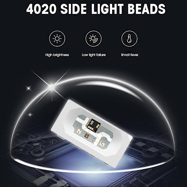 100 stk. SK6812 SIDE-A SK6812 IC i LED Chip Sidebelysning SMD 4020 RGB til Strip Display Skærm Individuelt Adresserbar