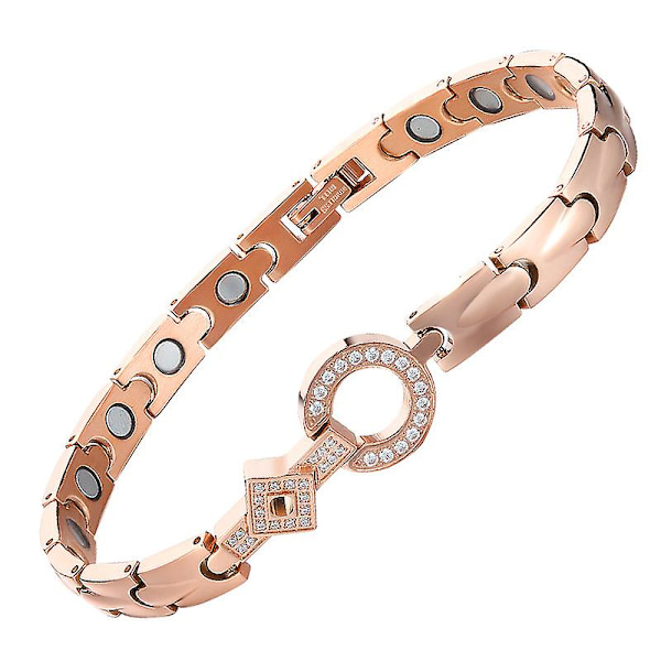 Diamanterad rostfritt stål stark magnetisk hälsovård magnetisk terapi armband