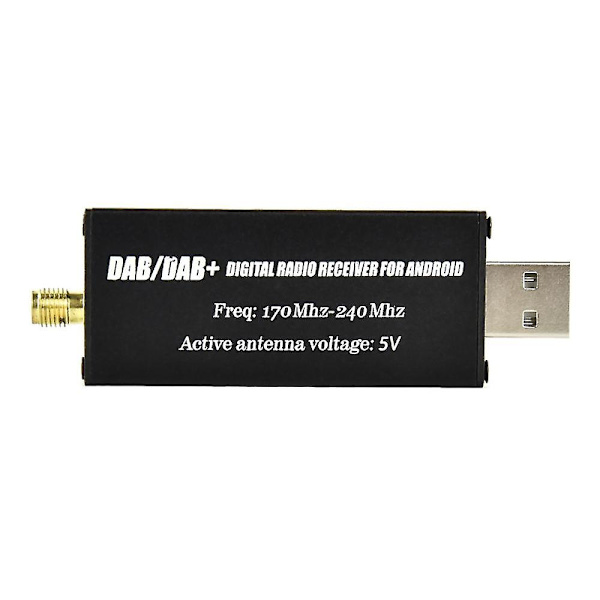 DAB/DAB+ Radio for bilens multimediasystem, universell bil DAB radiomottaker tuner USB-grensesnitt