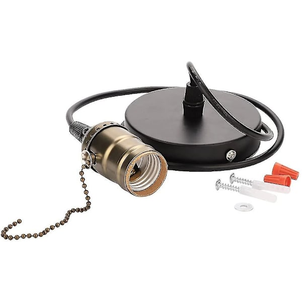 E27 Pæreholder Lampe Adapter Holder Lampe Lys Retro Hjemmeinnredning Cafe Bronse