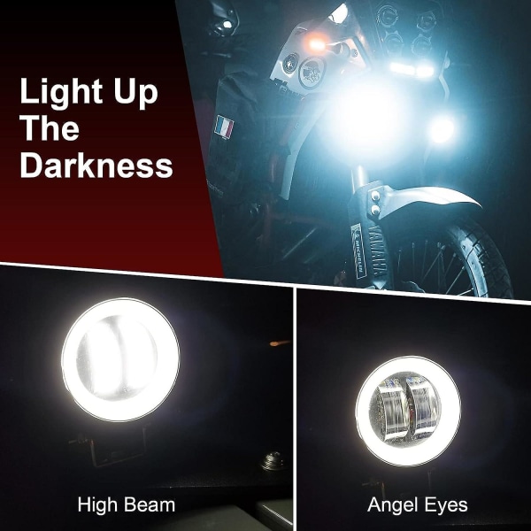 Motorsykkel LED-frontlykter 12v/24v Motorsykkel Tåkelys LED Ekstralys 40w 8000lm Motorsykkel Frontlykter Kjørelys For Motorsykkel Quad