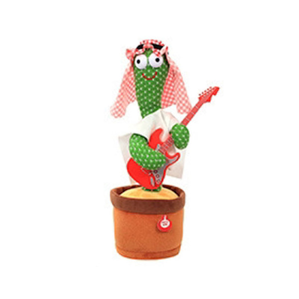 Dansande kaktus som upprepar vad du säger, sjungande kaktus inspelningsleksaker Arabian red guitar
