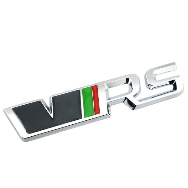 Chrome Vrs Skoda Badge Emblem Lettering Abs Sticker Rear Tai