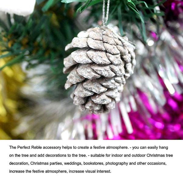 Pakke med 9 Jule-Kogler Henger Pynt Juledekorasjon Kontor Ornament