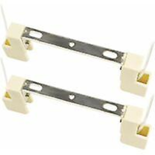R7s 118mm halogenpære og LED R7s-pære fatning, AC 100-240V, R7s J118 lineær keramisk sokkel til projektør/væglampe/loftlampe, 2-pak