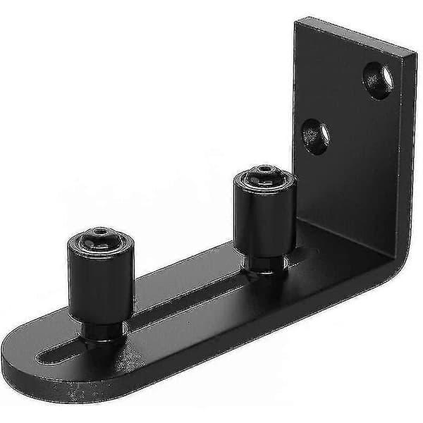 -nyt Justerbart Stay Roller Hardware Kit Gulvguider Til Skydelåge, Sort