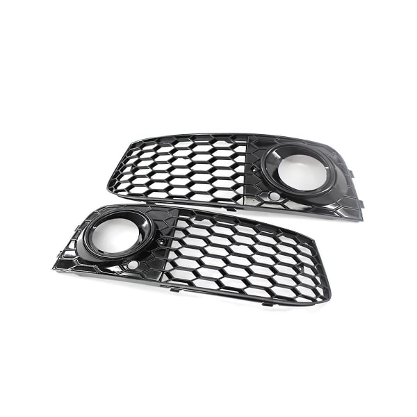 Honeycomb Mesh Tåkelys Deksel Trim Ramme Tåkelys Grill For A4 B8 Rs4 2009-2012 Blank Svart 8kd807682