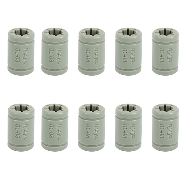 10 st Anet 8 mm plastlinjärlager samma som Rj4Jp-01-08 kullager för Anet A8 Prusa I3 3D-skrivare