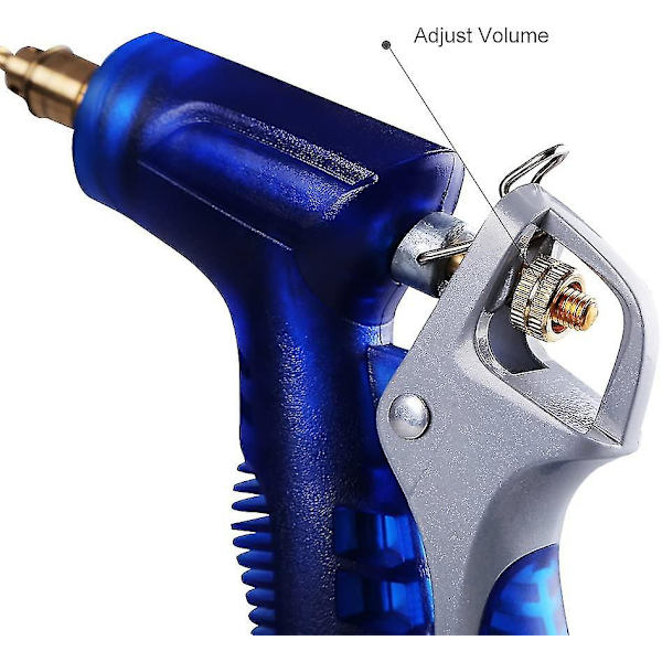 Heavy Duty Messing Have Slange Mundstykke Højtryks Justerbar Spray Pistol Til Vanding Af Planter Kæledyr Brusebad Vask Bil Rengøring Blå