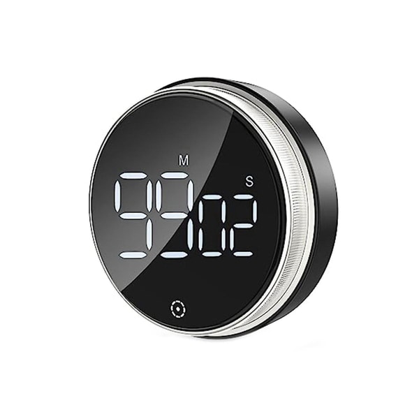 Digital timer, magnetisk timer for matlaging, visuell timer med LED-skjerm, justerbart volum (batteri