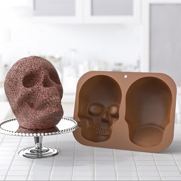 Silikone kageform 3d skelet non-stick bageform til Halloween