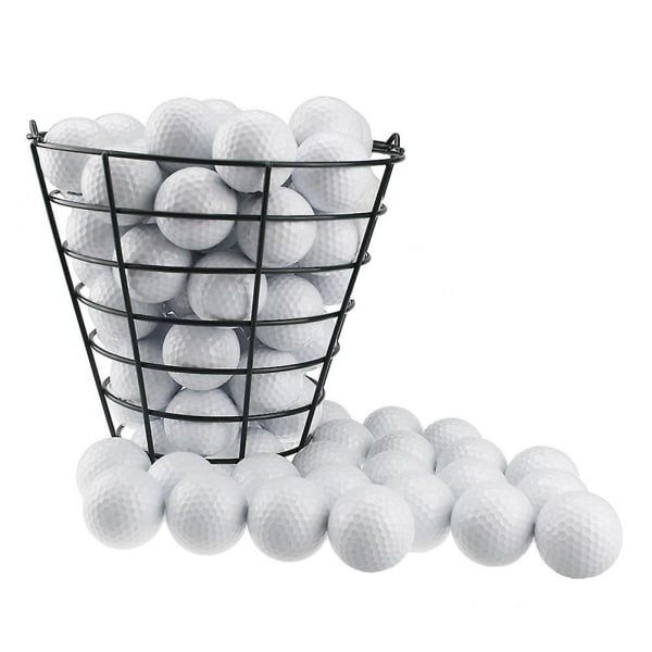 Øvelsesgolfboldbeholder Kurv med Håndtag Opbevaringsboks til 50 stk. Golfbolde