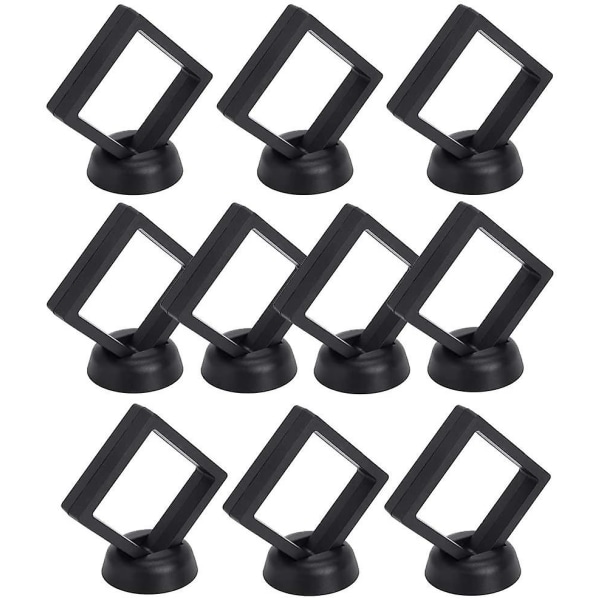 10 stk. Mønt Display Case, 3D Flydende Display Ramme, Flydende Display Case