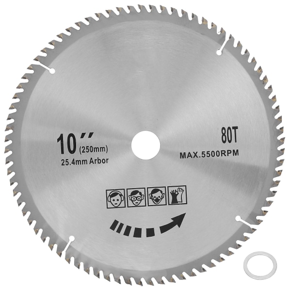 10 x 80t 254mm Sirkelsagblad Skjæreskive Trefelling Sementert Karbid Sagblad