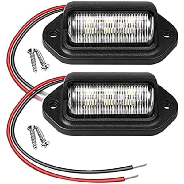 2Pcs 12V LED Number License Plate Light for Car Boats Motorcycle Autom