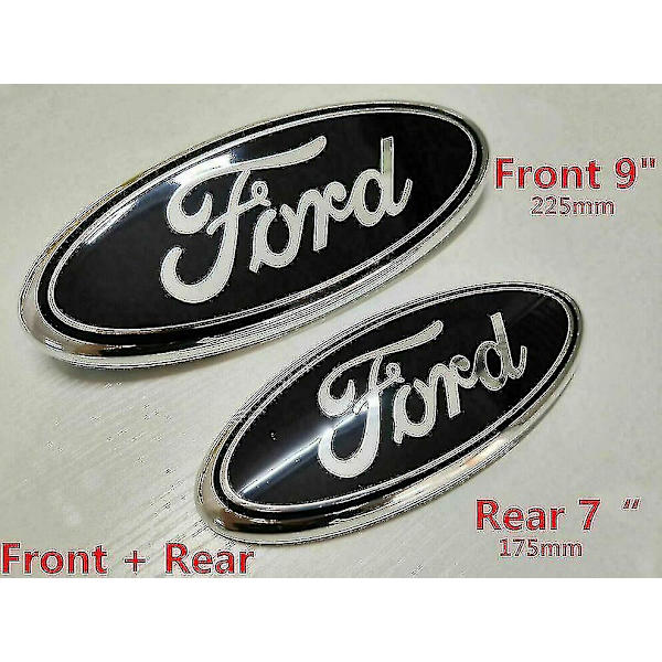 Ford Transit Front Rear Grille Black Badge Bonnet Emblem 2006-2014 Mk6 Mk7