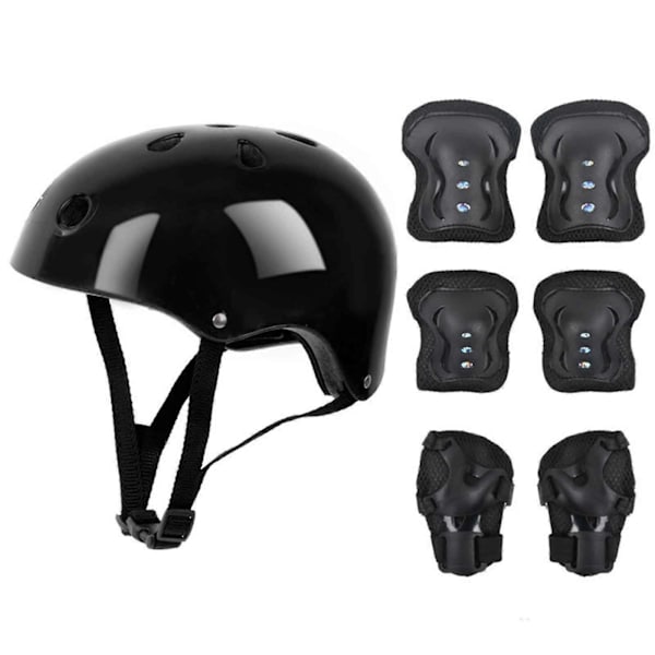 7-delars set barn cykelhjälm knä armbåge skydd cykel skridsko skydd SZS0542
