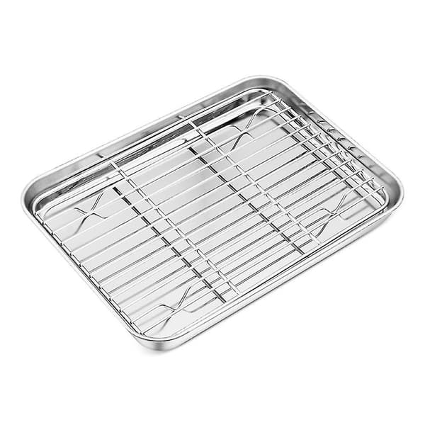 Rustfritt stål bakeplate med avtagbart kjølerist Bbq-plate,d