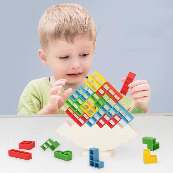 Tetra Tower Game Stabling af byggeklodser Balance Puslespil Board Samling Mursten Pædagogisk legetøj