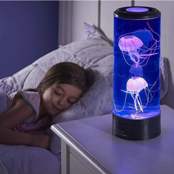 Led Jellyfish Lava Lampe Flerfarvet, Natlys USB small