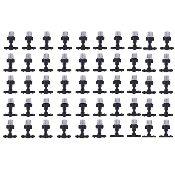 50x Spray Vattendimma Misting Munstycke Vattenkylningssystem Växthus Växter Spray Sprinkler Huvud Spra