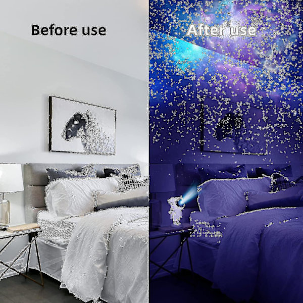 Galaxy Star Astro Alan Lysprojektor Tiktok Astronaut Nebula Nattelykter Skylight Fjernkontroll Timing Og 360rotasjon Magneti