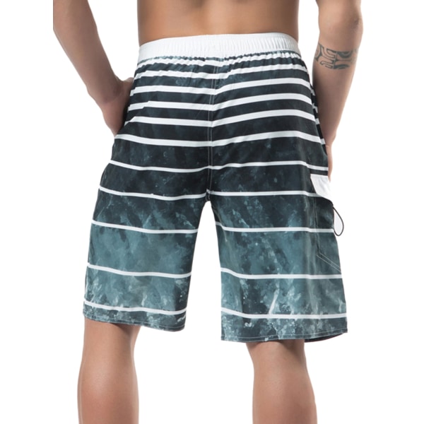 Herre Badebukser Board Badetøj Strandshorts Ferie Hawaii Flor Gray L