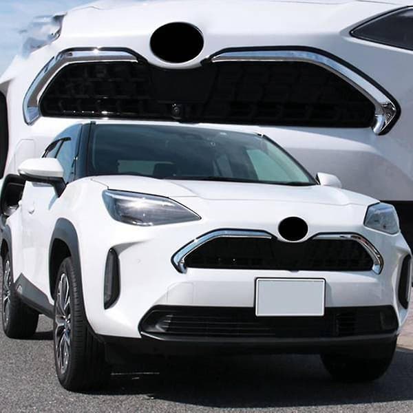 For Yaris 2020-2023 Front Hætte Lip Formning Dækning Grill Bar Garniture Mesh Styling Sort