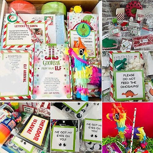 2023 Elf Props Kit 24 dagar av julaktiviteter Nedräkning Barnpresent 12Day