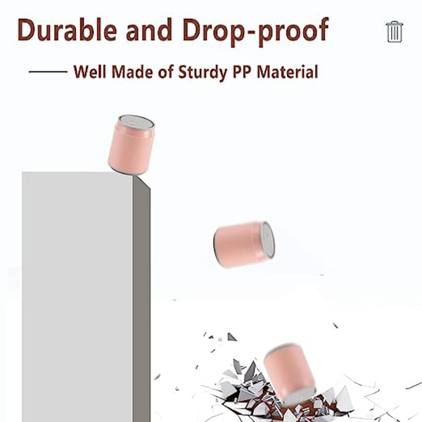 Mini-sopbordspapperskorg, papperskorg med trycklock, 1,8 L / 0,47 Gal avfall pink