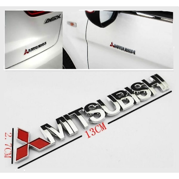 3D-auton tunnuskuvatarra Mitsubishille