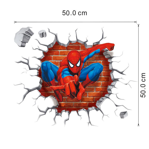 Ny Wall Breaking Spiderman Sovrum Vardagsrum Avtagbar dekorativ väggdekal