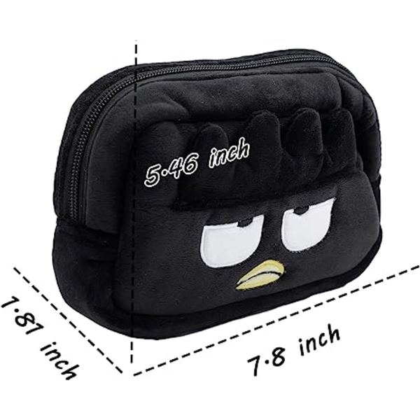 Anime Sort Makeup Taske Pludset Kosmetiketui Kitty Blyantsæske Kapacitets Taske til W cool penguin
