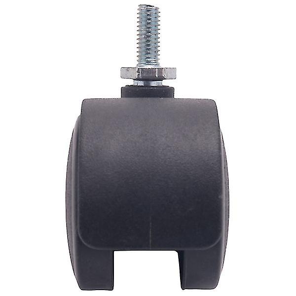 6mm gevindstang 40mm dobbelt roterende hjul sort
