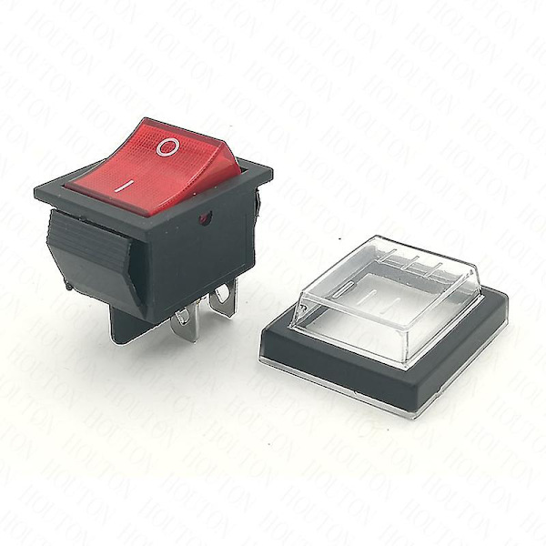3 st röda ljus vippströmbrytare på/av med Tanch-skydd 16A/250V 20A/125V Ca(dpst)