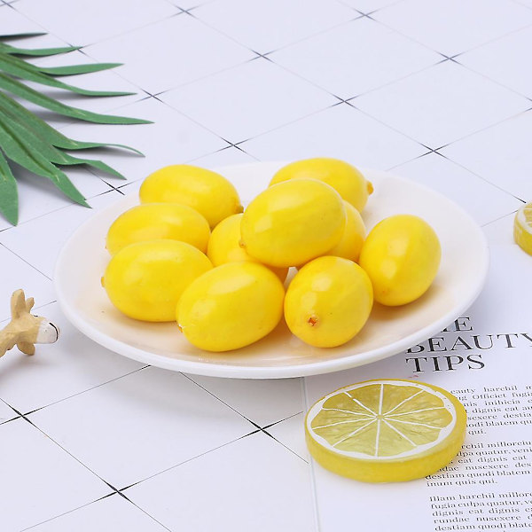20 stk. naturtro 20 stk. naturtro citroner kunstig frugt udstilling hjem fest dekoration
