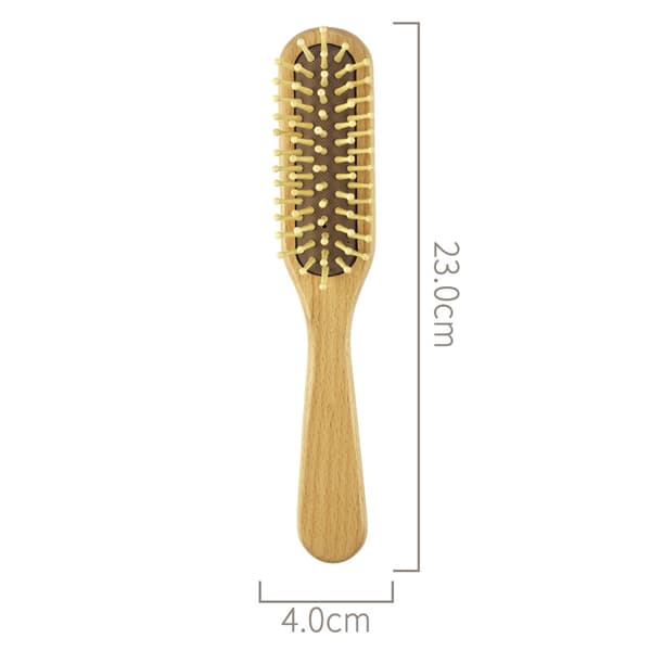 Rektangulær kort hårbørste, håndlavet til kort og langt hår (23 x 4 cm*1stk)