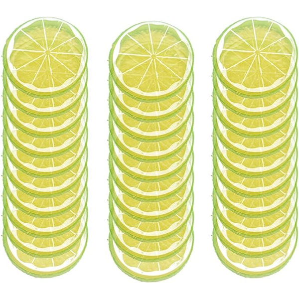 30 stk. kunstige citroner i plast - realistiske, livagtige citroner Green*30PCS