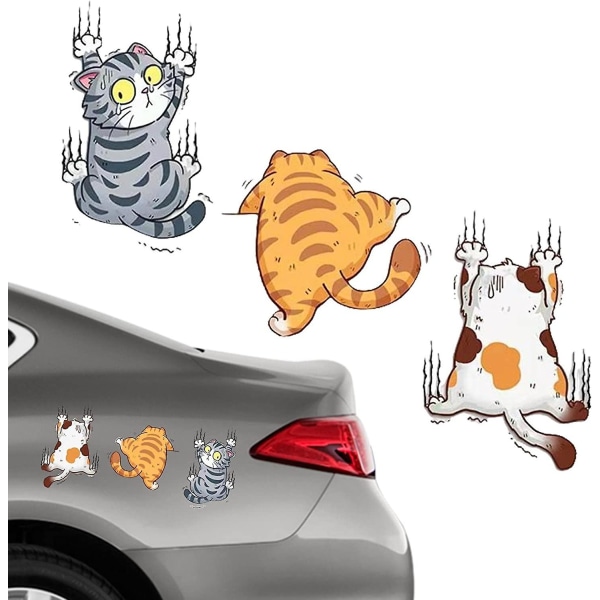 Söta kattdekaler - Söta tecknade kattklistermärken | Fadeless bildekaler för dekorationer, kattungetstickertillbehör för bilar