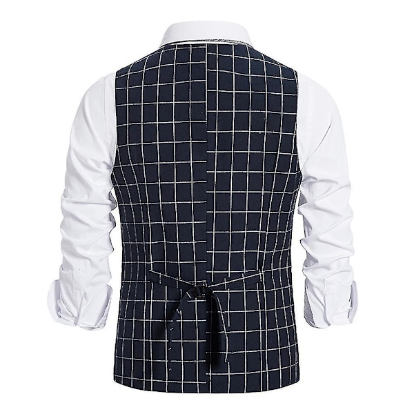 Herrväst Dubbelknäppt Business Kostymväst Blazer Toppar