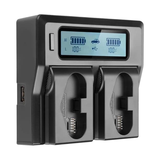 Batterilader Tilbehør til Lp-e19 Lp-e4 Eosr3 1dx Markii1dx2 1dx3 EU Stik