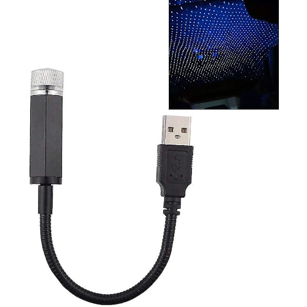 Stjerneprojektor Nattelys, Led Stjerne Nattelys, Usb Powerd Romantisk Lilla Blå Hjem