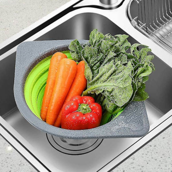 Ollapsible Colander Sil, Oppbevaringskurv Sil For Frukt Grønnsak, Plassbesparende Sammenleggbar Mesh W