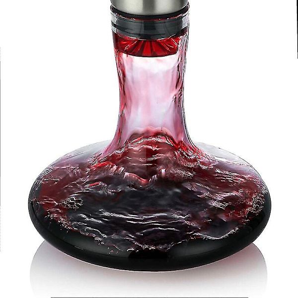 Vinkaraffel med Integreret Lufter og Filter, Vinkaraffel, Vinkaraffel, Vinkaraffel, Vingave, Blyfri 100% Håndblæst Krystalglas, Vin