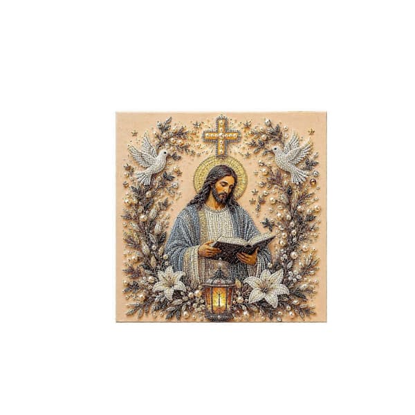 Jul DIY Diamantkonstkit Jesus läser Bibeln Design