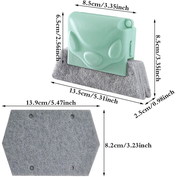 3 stycken kreativa fönsterfåra rengöringsborstar Magisk fönsterrengöringsborste Fönsterfåra mellanrum